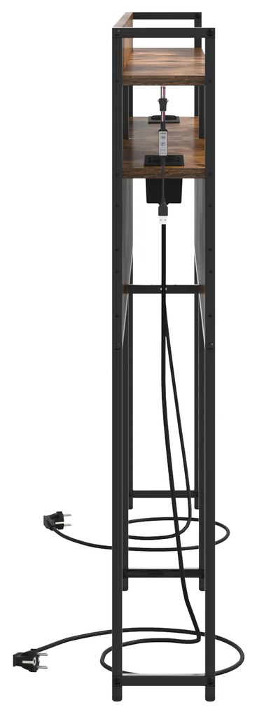 Cabeceira de armazenamento Carvalho fumado 160 cm