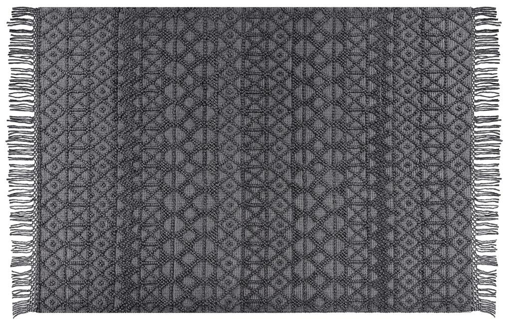 Tapete em lã preto 160 x 230 cm ALUCRA Beliani