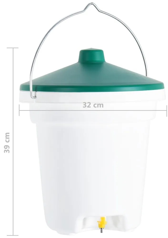 Bebedouro para aves de capoeira com bicos 12 L