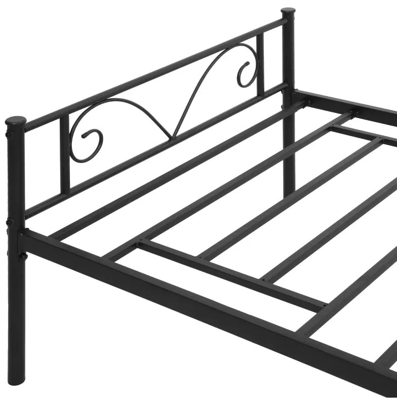 Estrutura de Cama Individual de Metal 31cm para Colchão 90x190cm com C