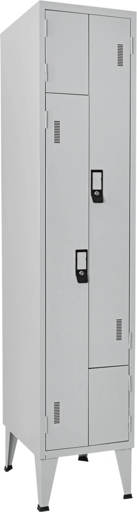 Cacifo Metálico em L 2 Compartimentos 1900×400×500 mm com Combinação - Standard