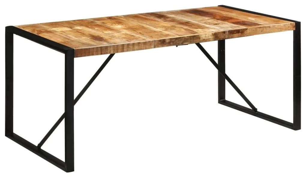Mesa de jantar 175x90x76 cm madeira de mangueira maciça áspera