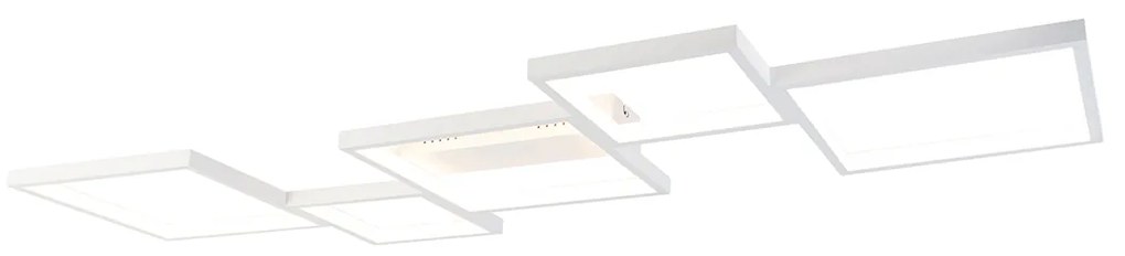 Candeeiro de teto branco com LED regulável em 3 níveis 5 luzes - Lejo Design