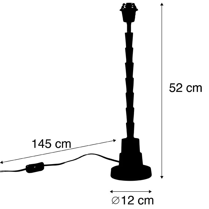Candeeiro de mesa Art Deco bronze sem abajur - Pisos
