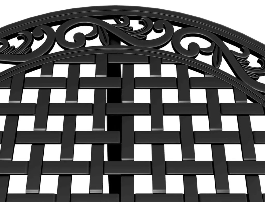 Mesa de jardim Ø90x75 cm alumínio fundido preto