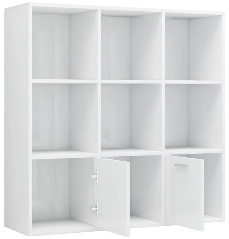 Estante 98x30x98 cm derivados de madeira branco brilhante