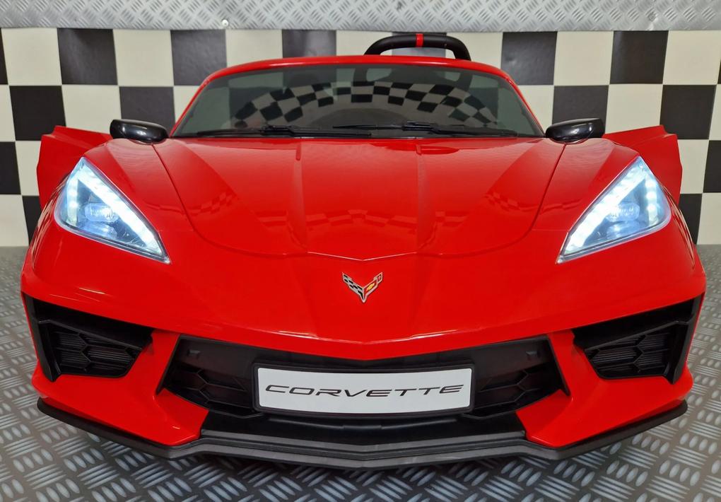 Corvette C8 Carro elétrico Infantil 12 volts 2 pessoas Vermelho