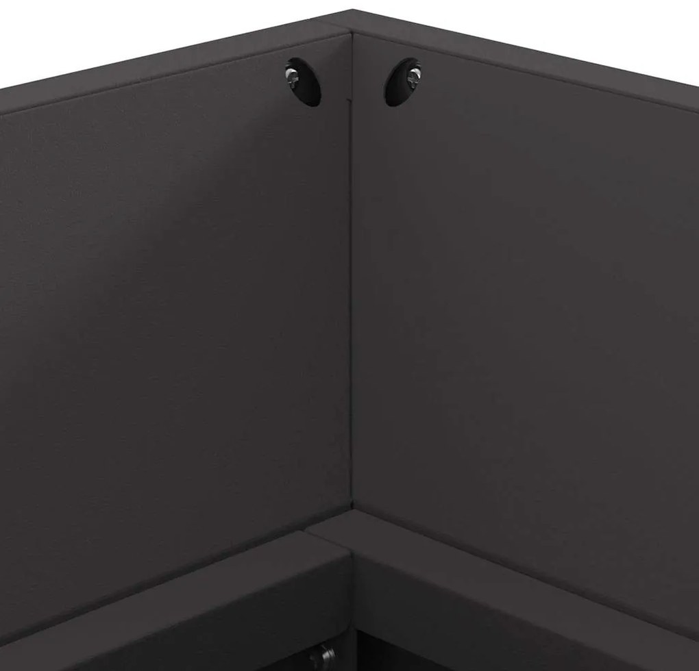 Fogueira vidaXL com Armazenamento de Lenha Preto 160x45x35 cm Aço