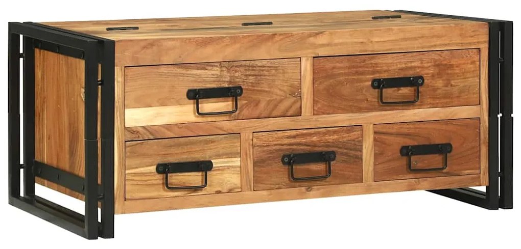 Mesa de Café - 90x50x38 cm em Madeira de Acácia