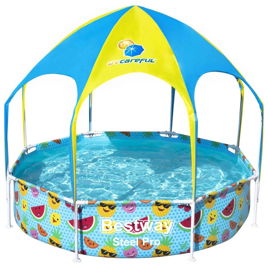 Bestway Piscina acima do solo infantil Steel Pro UV Careful 244x51 cm