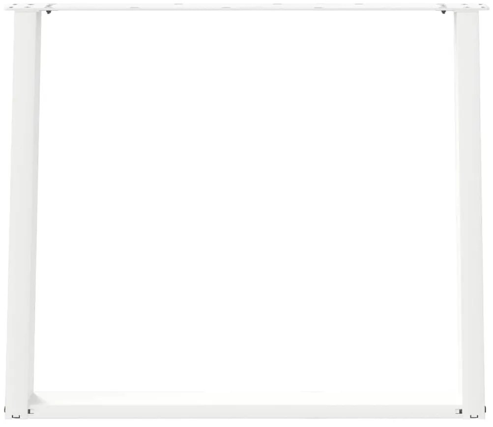 Pés de mesa de jantar em forma de U, 2 peças, branco, 100x (72-73) cm,