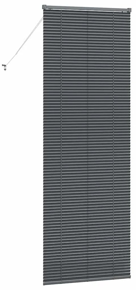 Persiana de Janela Cinzento-escuro 80 x 130 cm Alumínio