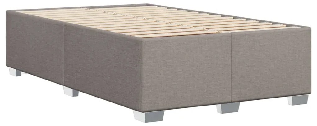 Estrutura de cama sem colchão 120x190cm tecido cinzento