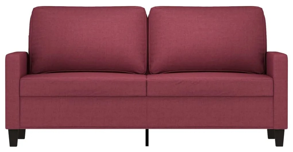 Sofá de 2 lugares tecido 140 cm vermelho tinto