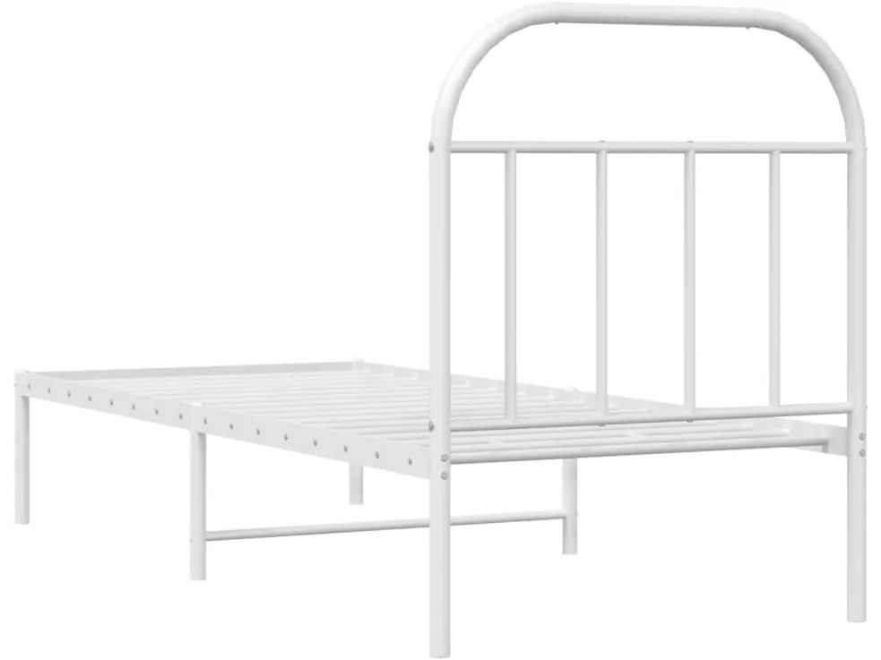 Estrutura de cama sem colchão com cabeceira 75x190 cm branco