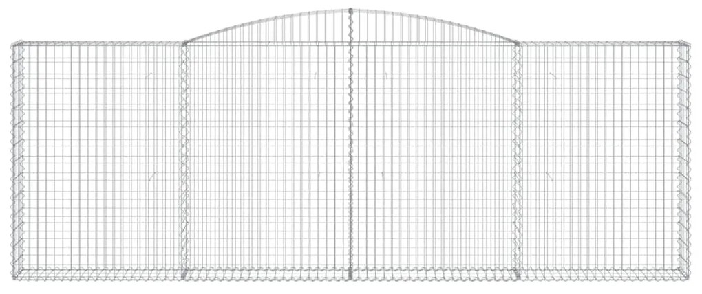 Cestos gabião arqueados 2pcs 400x30x140/160cm ferro galvanizado
