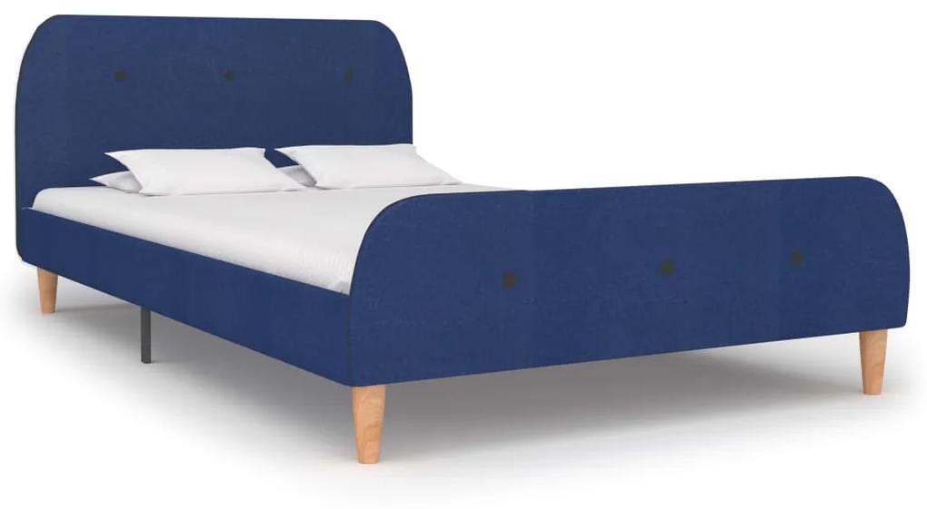 280927 vidaXL Estrutura de cama 120x200 cm tecido azul