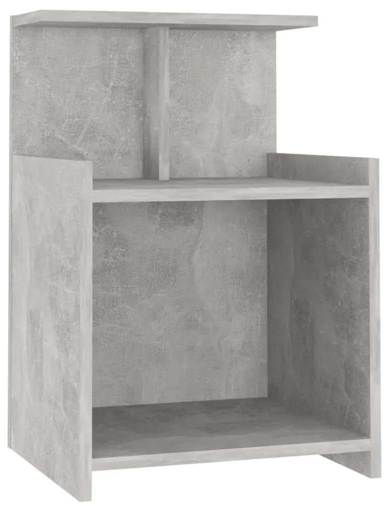 Mesas de cabeceira 2 pcs derivados de madeira cinza cimento