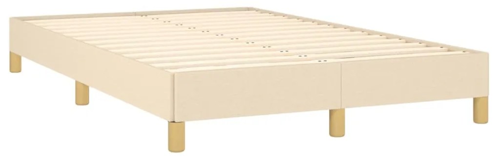 Estrutura de cama sem colchão 120x200 cm tecido cor creme