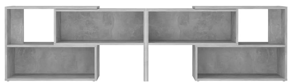 Móvel de TV 149x30x52 cm contraplacado cinzento-cimento