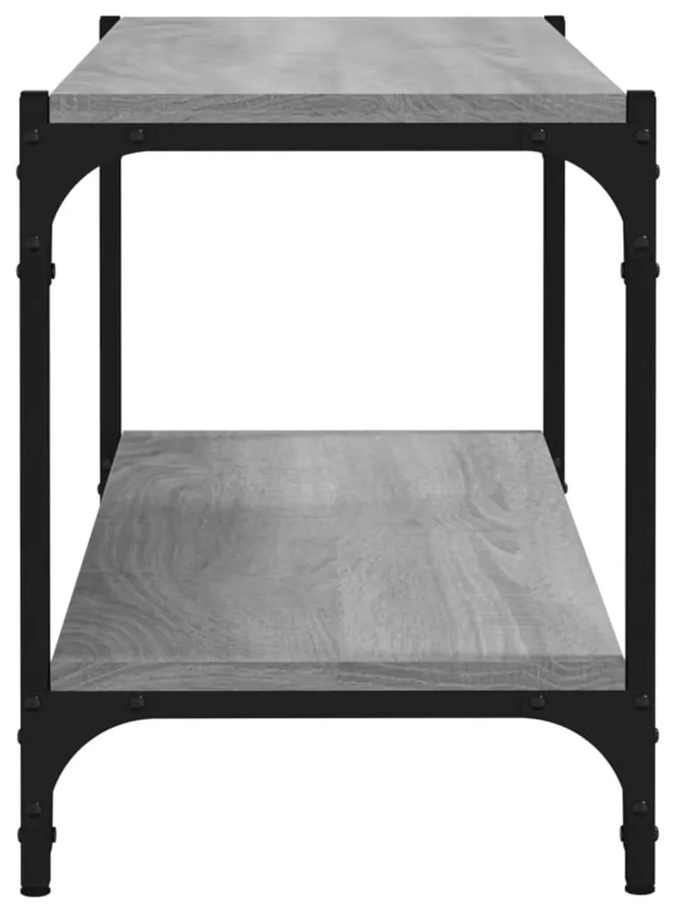 Móvel de TV 80x33x41 cm derivados madeira/aço cinzento sonoma