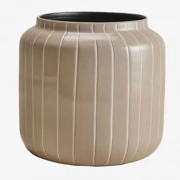Vaso Em Ferro Bieberlis Tapioca Bege & ↑20 Cm - Sklum