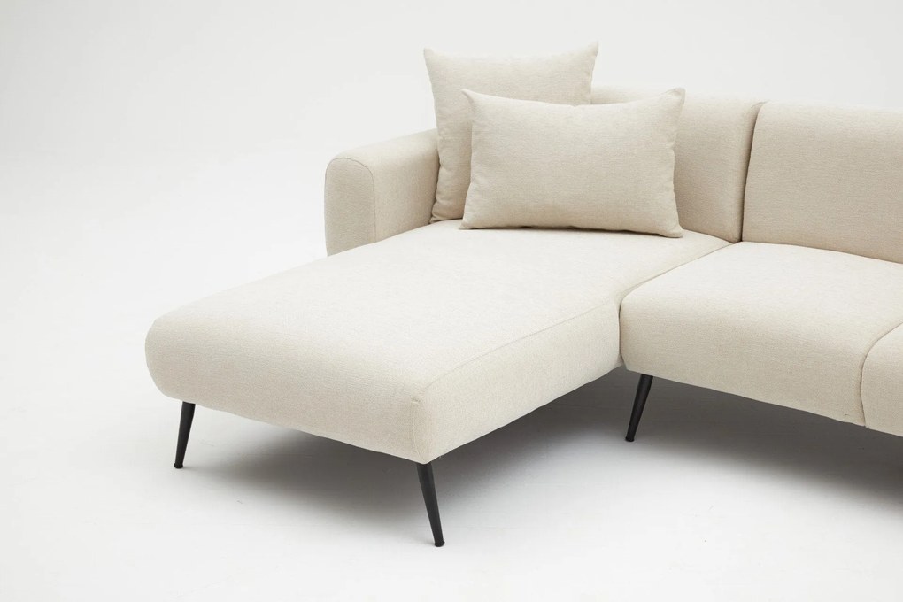 Sofá de Canto Side – Creme – 252x77x82 cm