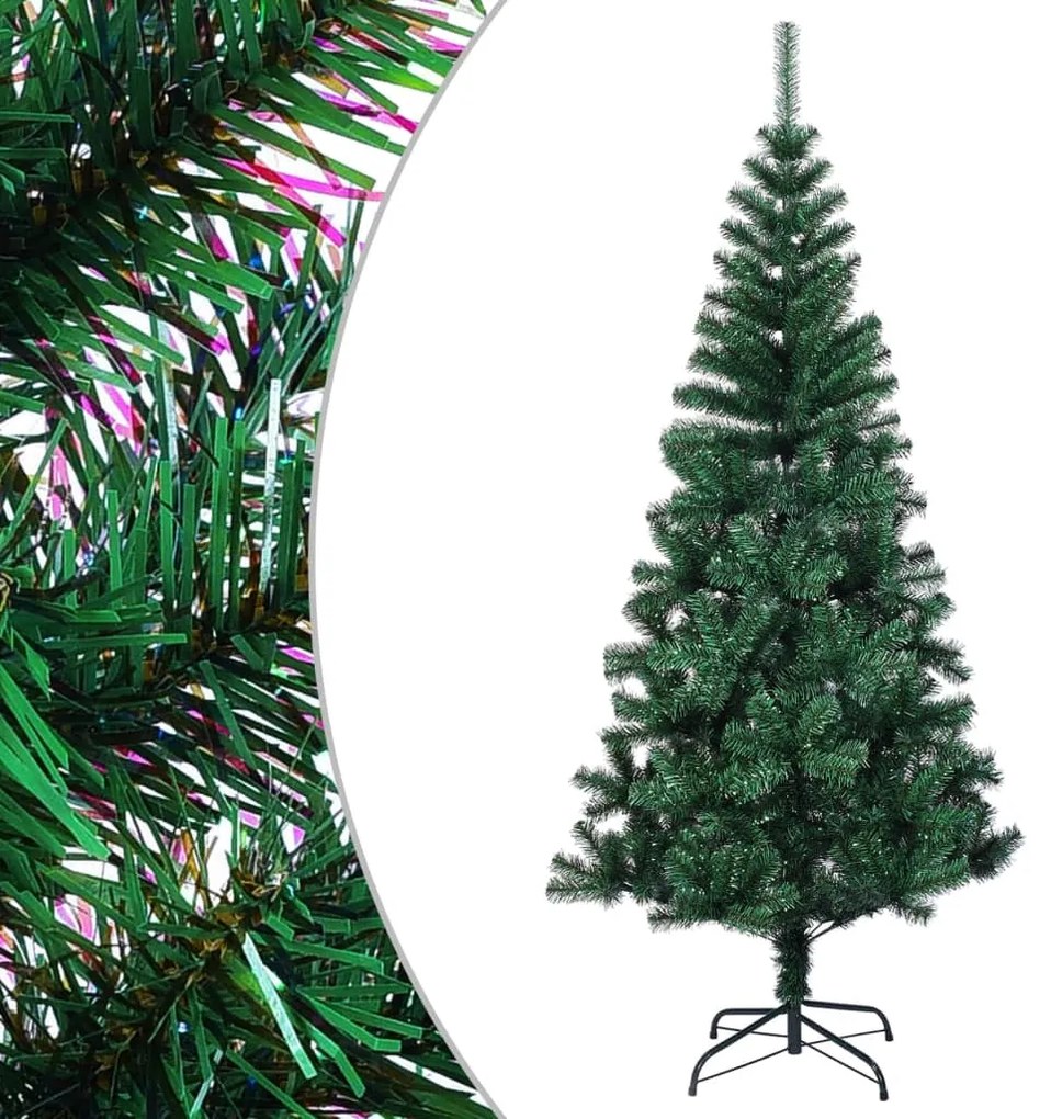 Árvore Natal artificial c/ pontas iridescentes 240 cm PVC verde