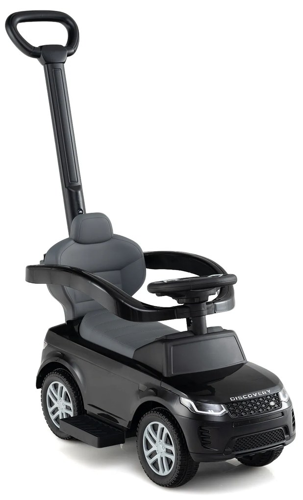 Carrinho de passeio 3 em 1 para crianças pequenas com alça removível, licenciado pela Land Rover Discovery-Red