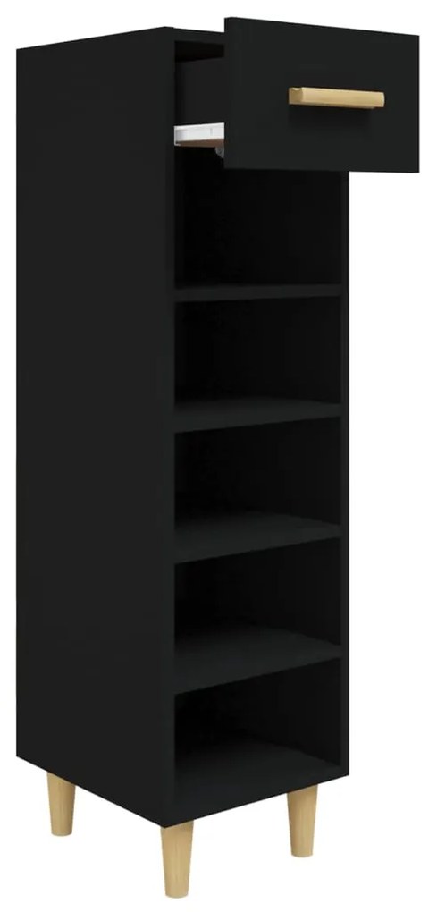 Sapateira 30x35x105 cm derivados de madeira preto