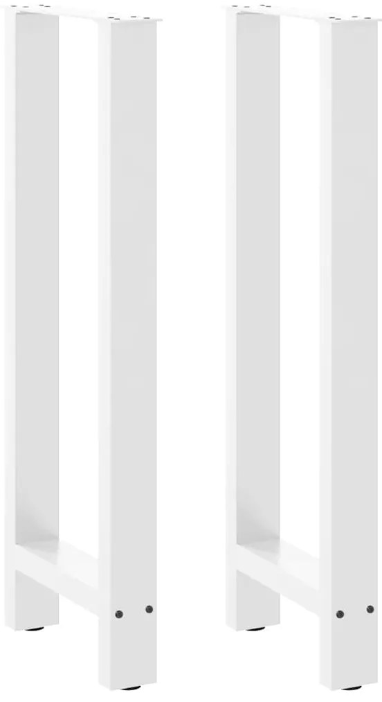 vidaXL Pés para mesa de bar , brancos, 2 peças, 40x (100-101) cm, aço
