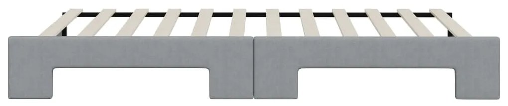 Sofá-cama com gavetão 80x200 cm tecido cinzento-claro