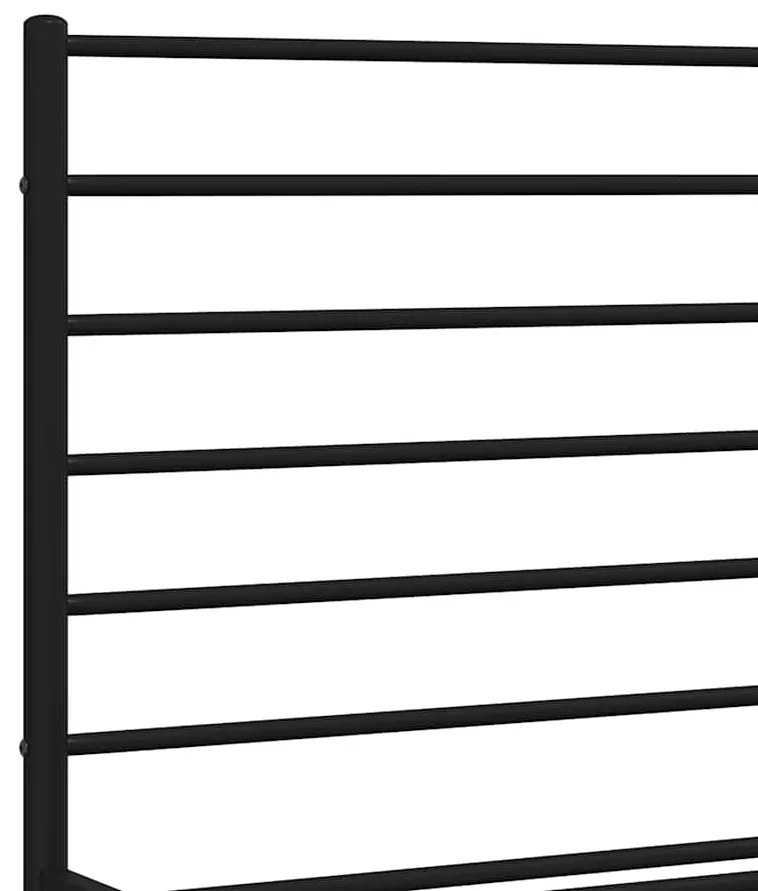 Estrutura de cama com cabeceira 193x203 cm metal preto