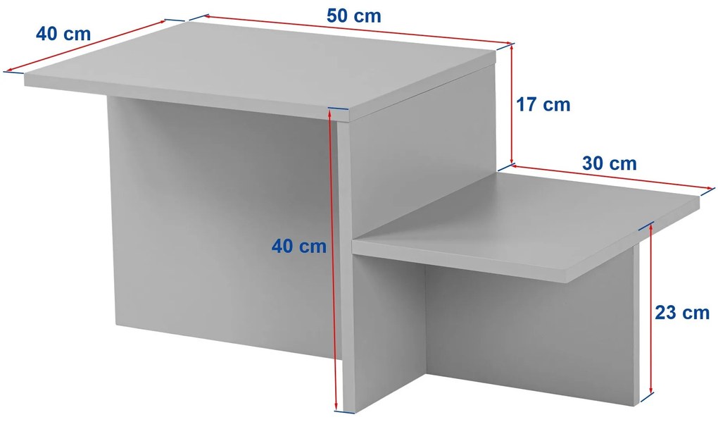 Mesa de Café Harmony – Pinho Atlântico – 80x40x40 cm