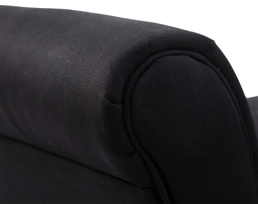Banco Moderno de Linho – Wissy – 102x31x51 cm – Preto – Design Contemp