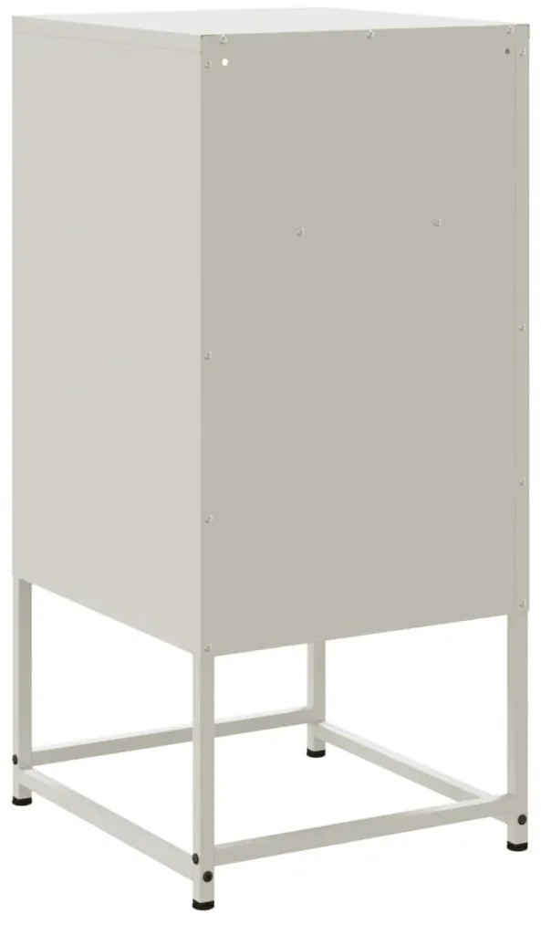 Mesa de cabeceira 36x39x78 cm aço branco