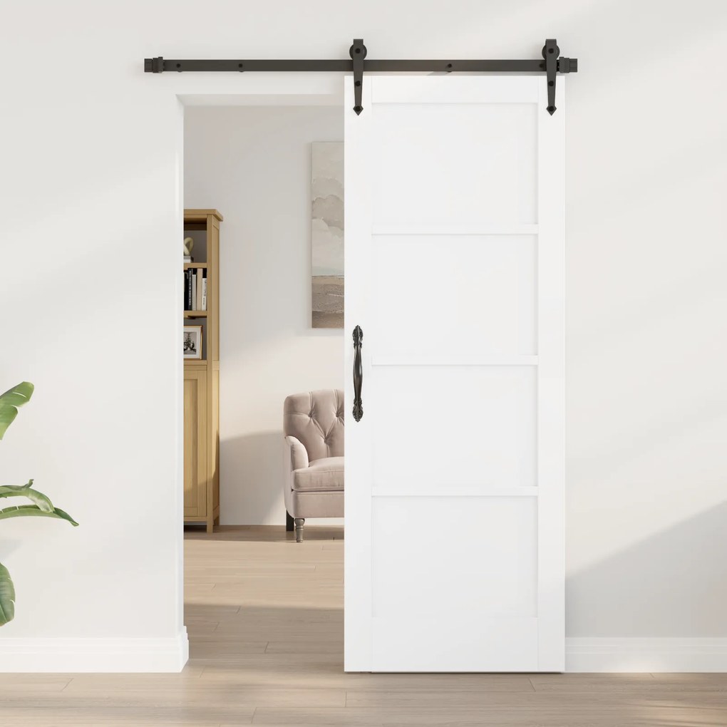 vidaXL Porta Interior "ORKDAL" Branca 73.5x198.5x4 cm Madeira Maciça de Pinheiro