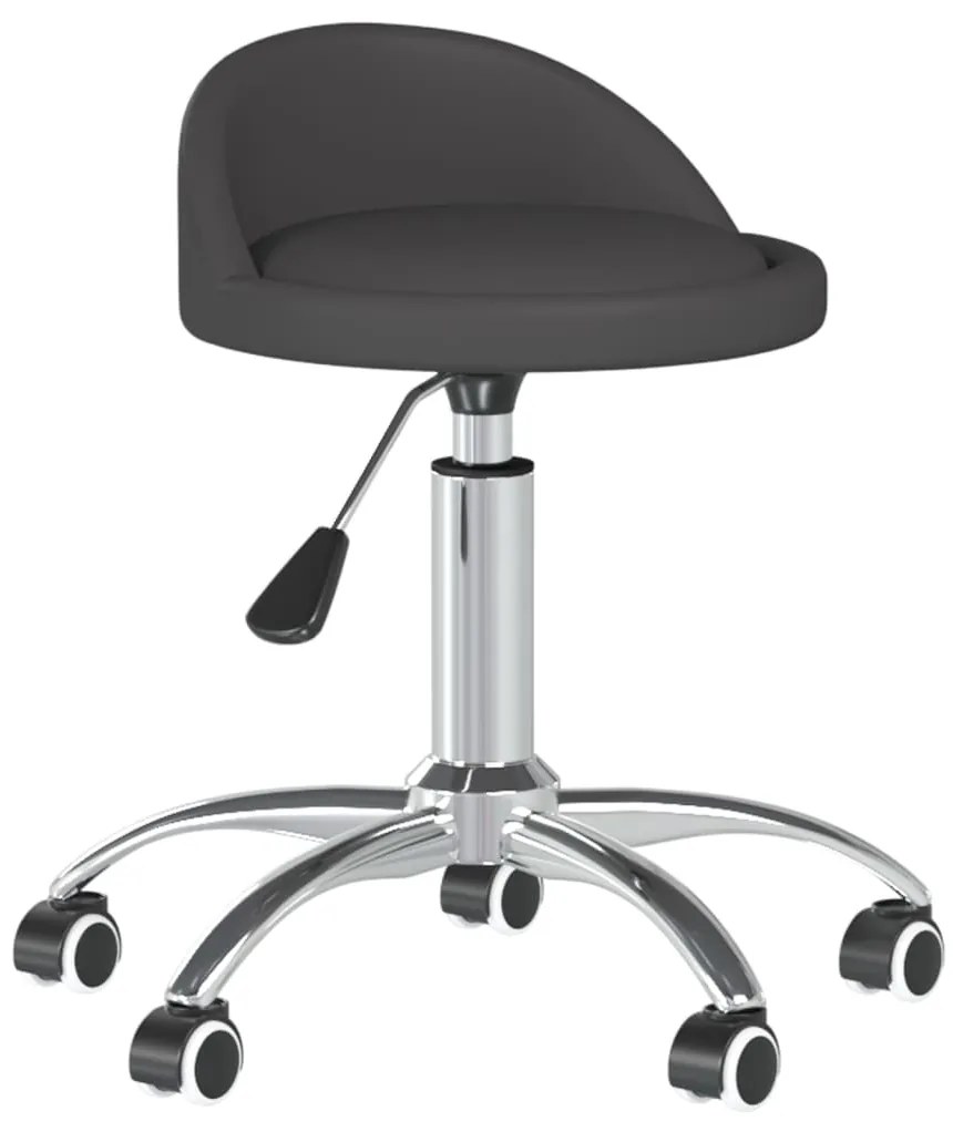 vidaXL Cadeira de escritório giratória couro artificial cinzento