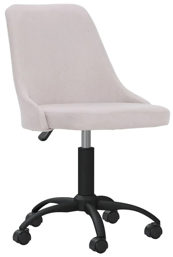 vidaXL Cadeira de jantar giratória tecido cor creme