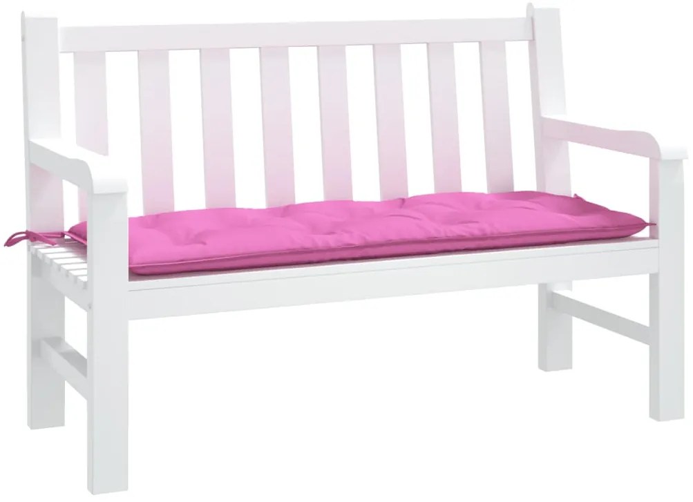 Almofadão para banco de jardim 120x50x7 cm tecido rosa