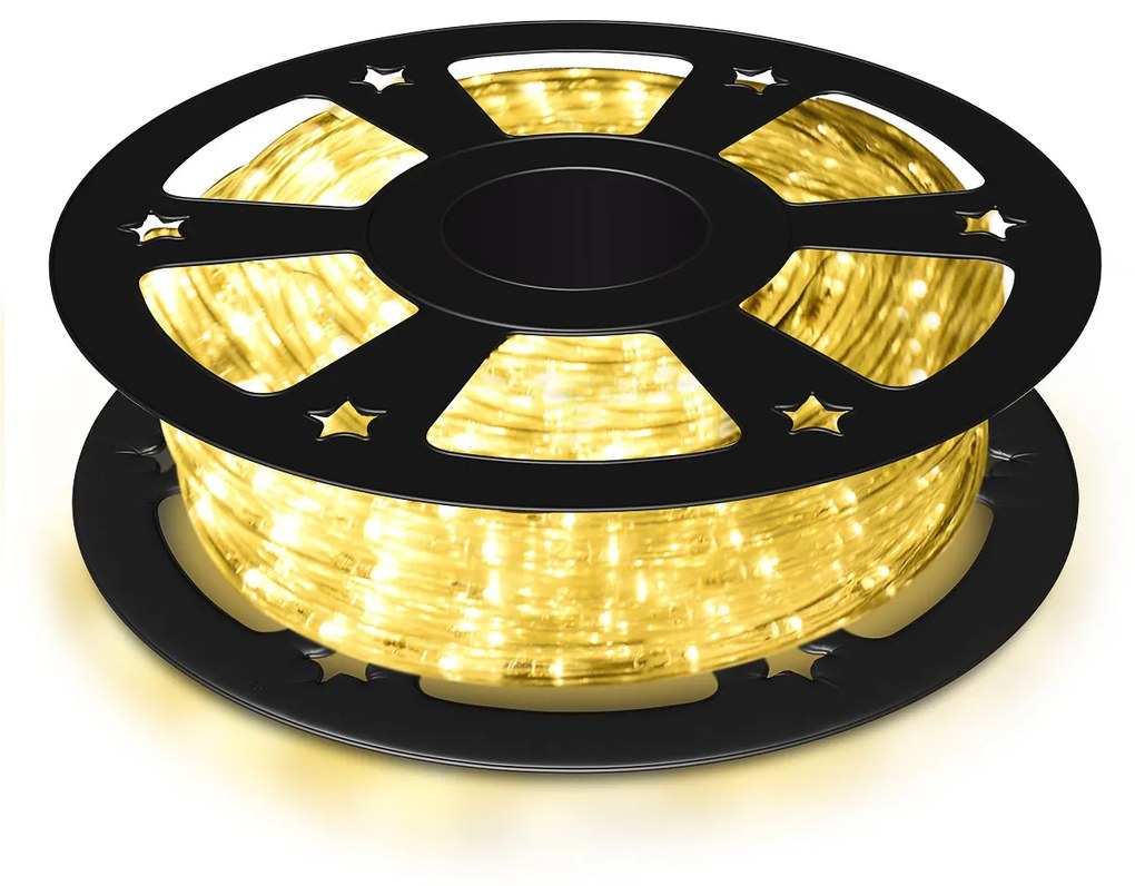 Mangueira luminosa de 20M 720 LED Luzes de Natal para festas Decoração de casa e jardim Bege