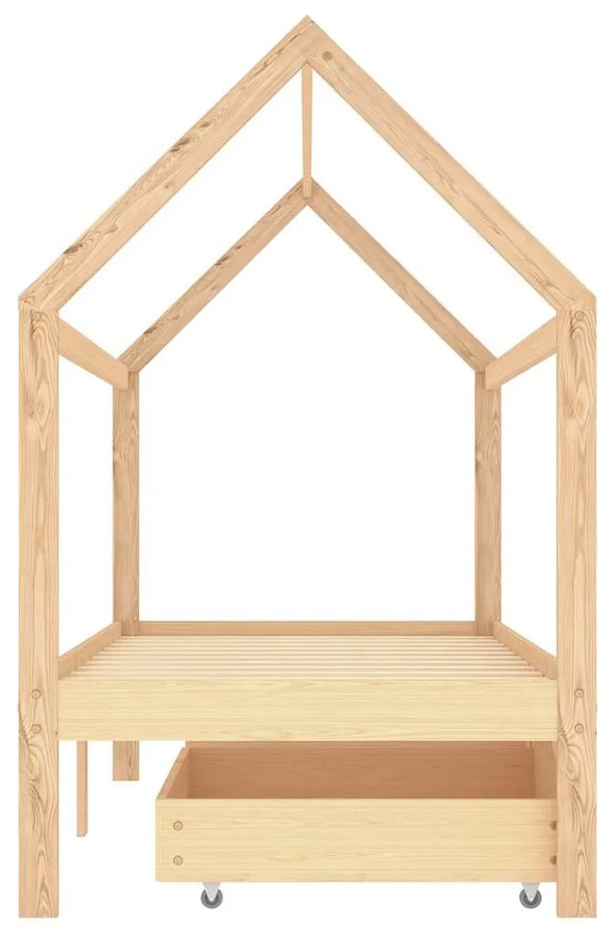 Estrutura de cama p/ crianças c/ gavetas 90x200 cm pinho maciço
