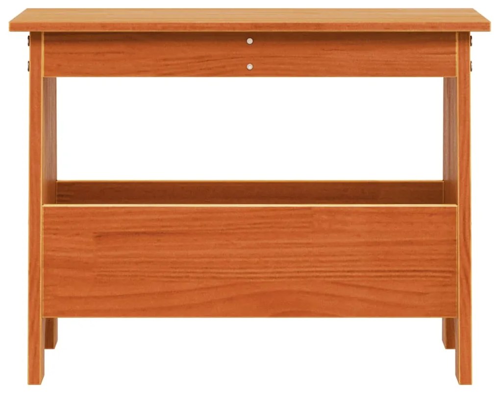 Banco de corredor 60x28x45 cm pinho maciço castanho cera
