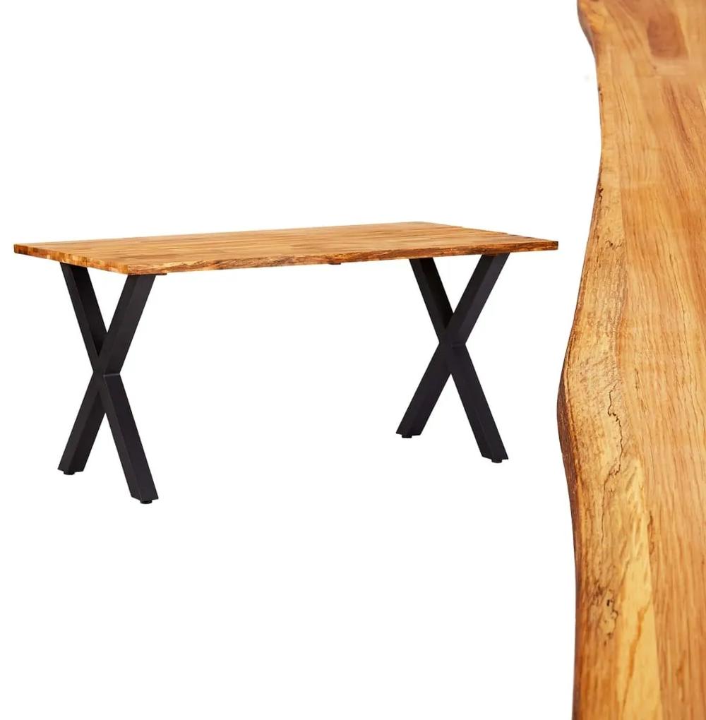 Mesa de jantar 160x80x75 cm madeira carvalho maciça