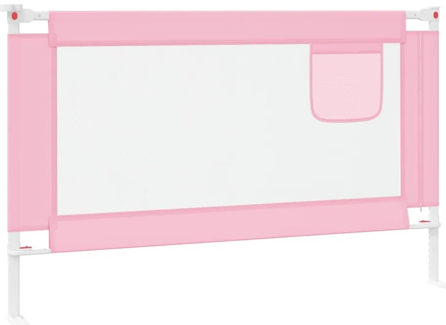 Barra de segurança p/ cama infantil tecido 120x25 cm rosa