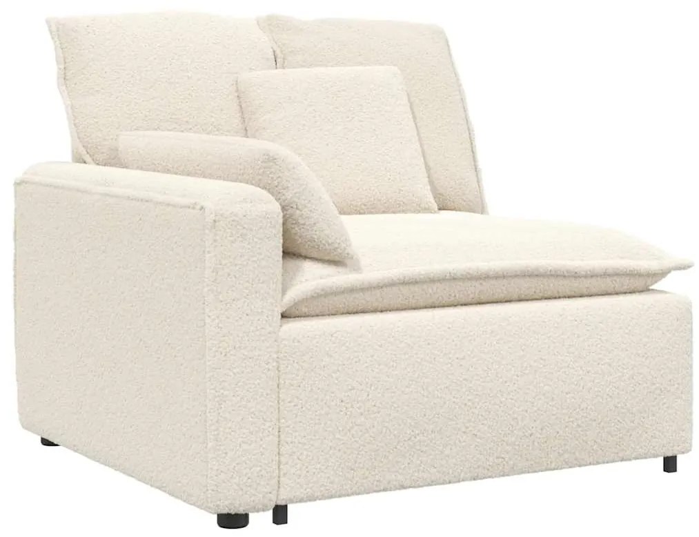 Sofá modular com almofadas creme