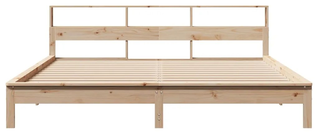 Cama sem colchão 200x200 cm madeira de pinho maciça