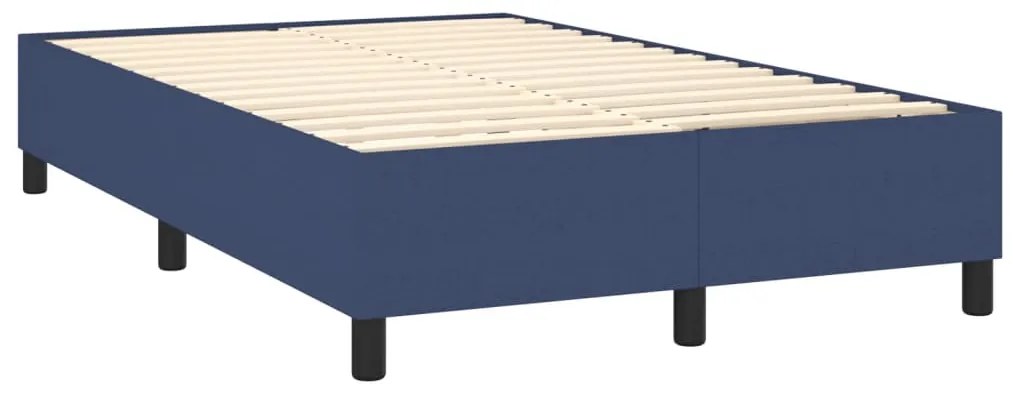 Cama com molas/colchão 120x200 cm tecido azul