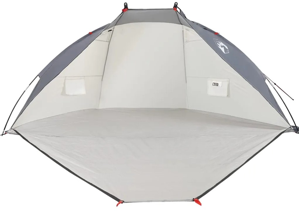 Tenda de praia 268x223x125 cm poliéster 185T cinzento