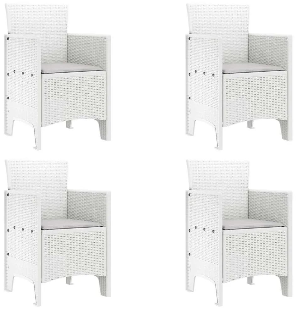 Conjunto de Jantar de Jardim 5 pcs Branco 150 x 100 x 73 cm